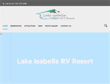 Tablet Screenshot of lakeisabellaresort.com